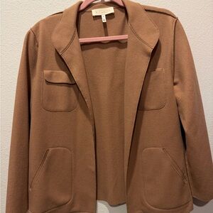 Escada Wool/Cashmere Women's Camel Brown Open Front Jacket - Vintage and Rare!
